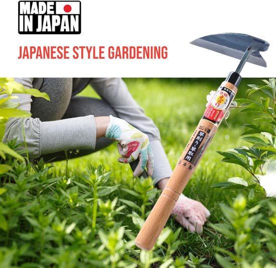 Japanse Tuin Schoffel Handgereedschap - Handwieder Scherpe Sikkel voor Onkruid wieden — afbeelding 4