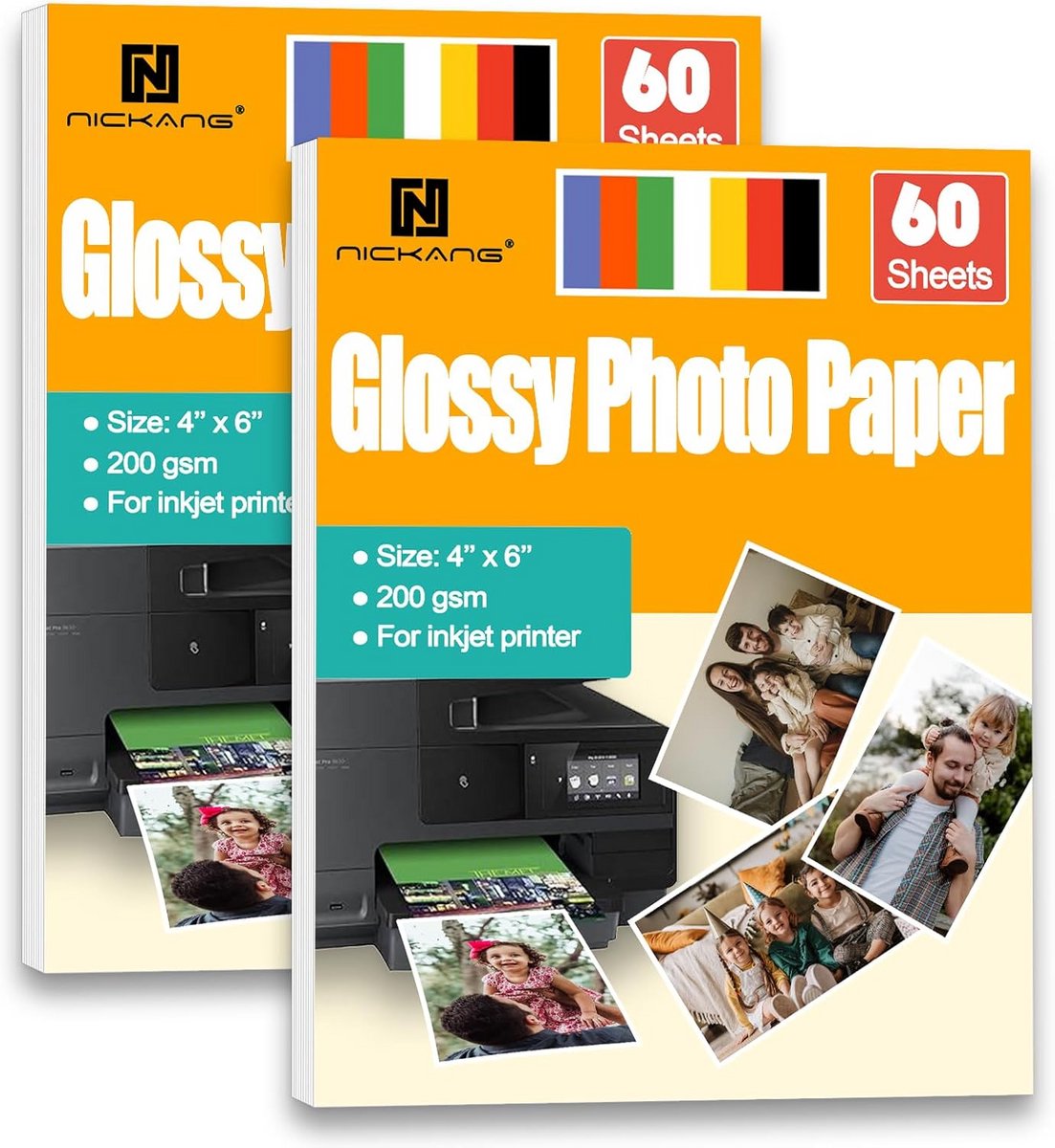 Glanzend Fotopapier 10x15 cm (4x6 inch) voor Inkjetprinters, 120 Vel, 200 g/m²