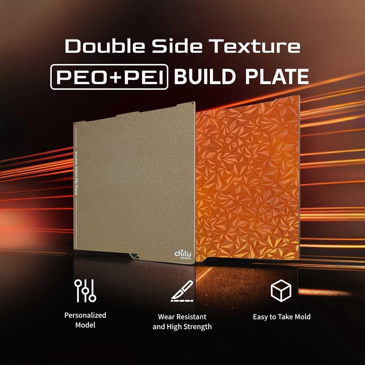 Flexibele PEI Bouwplaat met Gladde PEO Sheet voor 3D Printers 235x235 mm