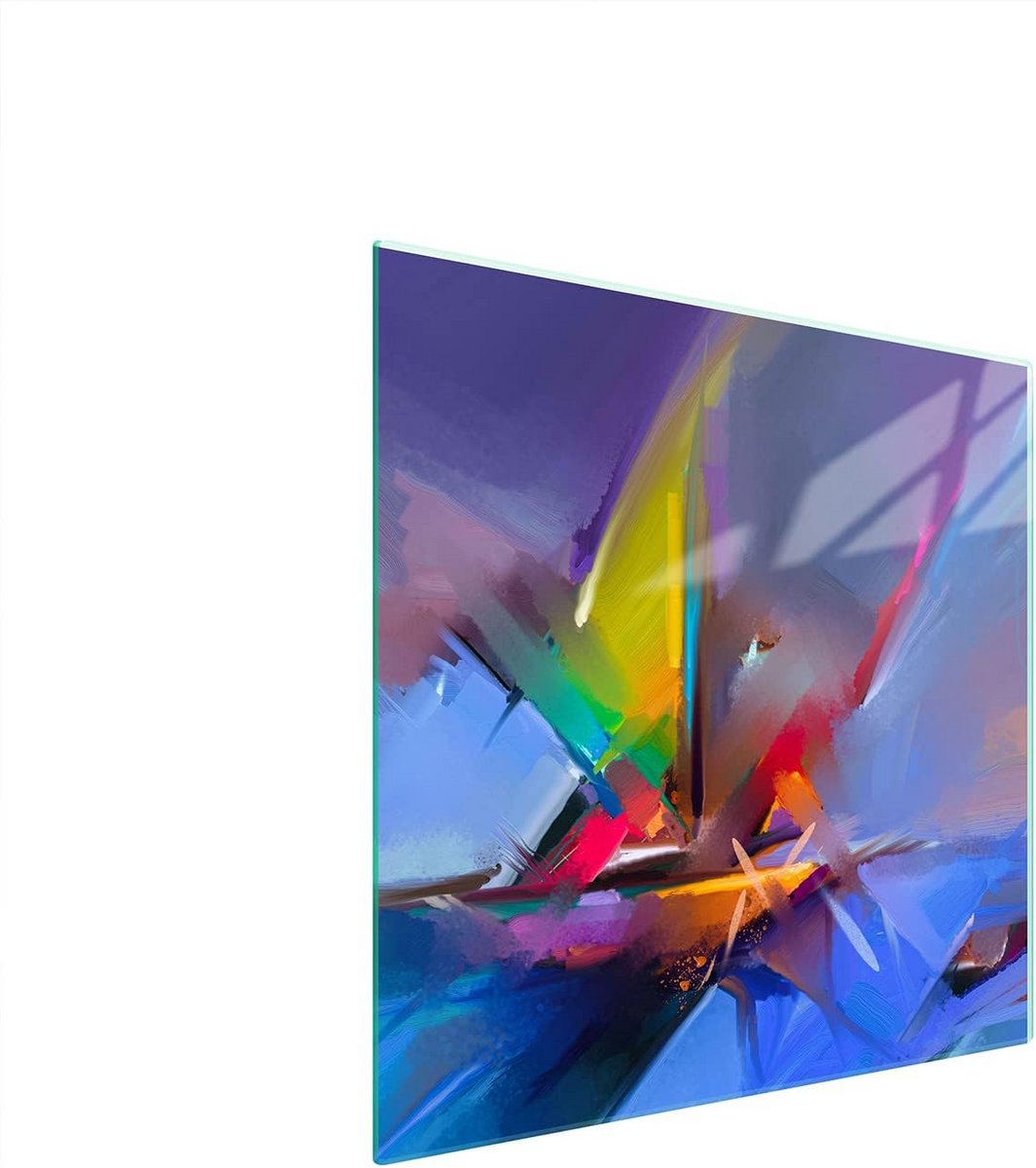 Glazen Kookplaat Afdekplaat & Snijplank 50x52 cm - Hittebestendig Spatscherm
