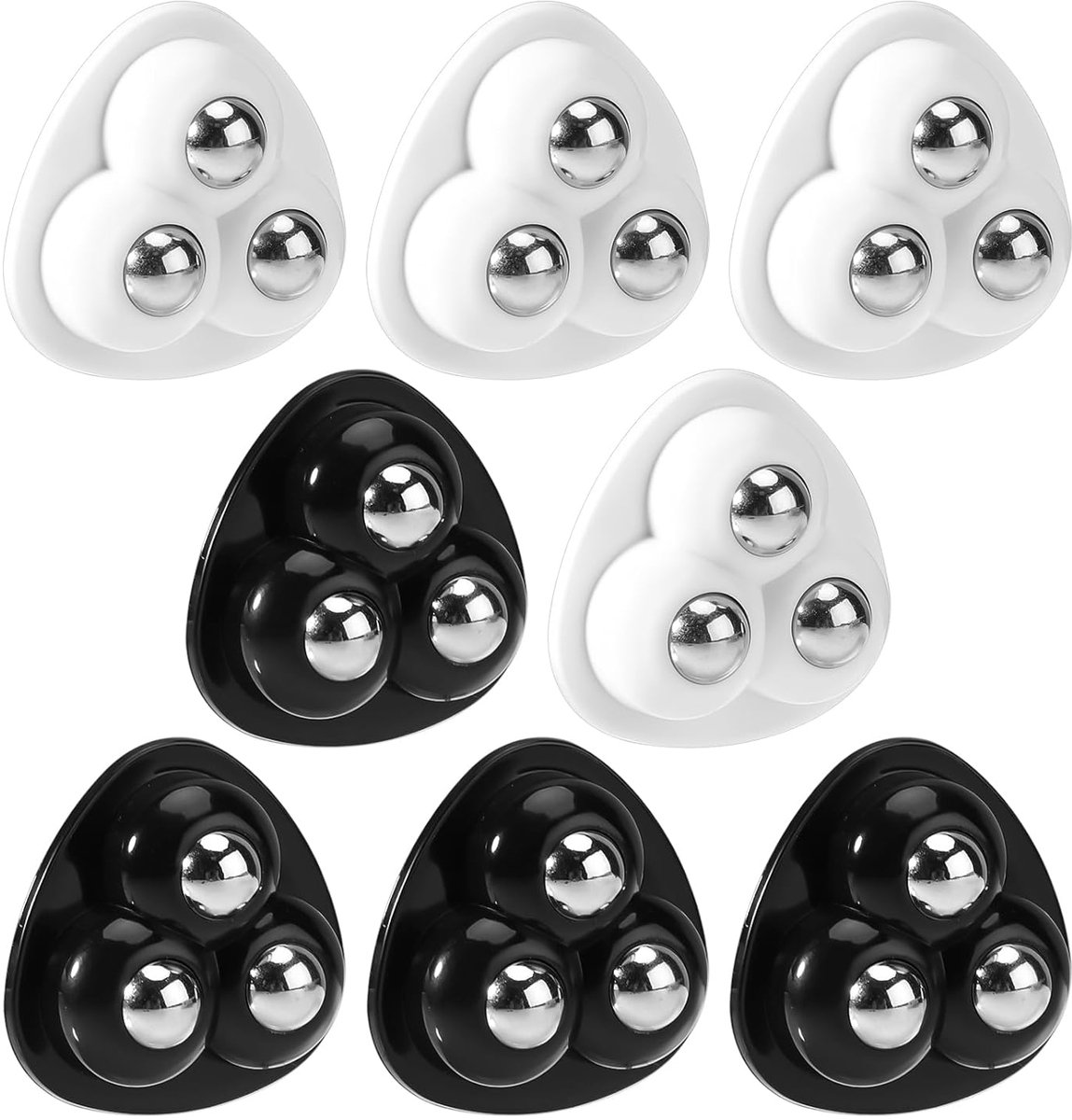 Mini Zwenkwielen - Zelfklevend - Meubelwielen - Kleine Apparaatwielen - 360° Draaibaar - Universeel - Keukenapparatuur - Opbergdozen - Prullenbakken - Set van 8