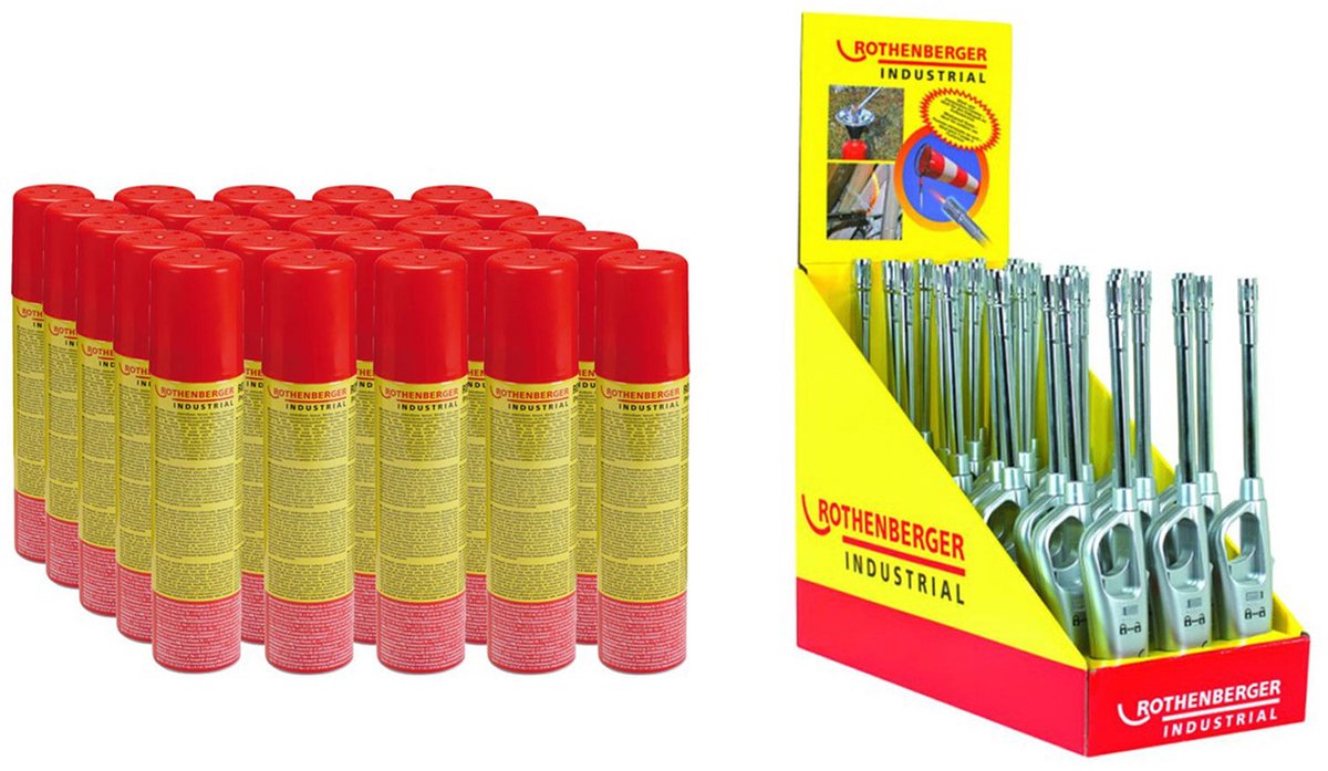 ROTHENBERGER Industriele 30x gasaansteker zwanenhals incl. 25x na...