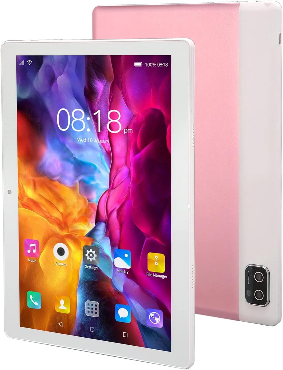 10.1 Inch Android Tablet met 10 Core CPU, 6GB RAM 128GB Opslag en 5G Wifi