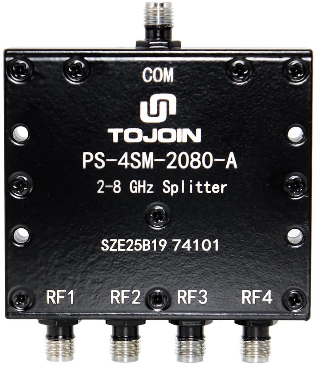 Voedingssplitter - RF Splitter - Meten Signaal - 4-voudig SMA - 2-8 GHz
