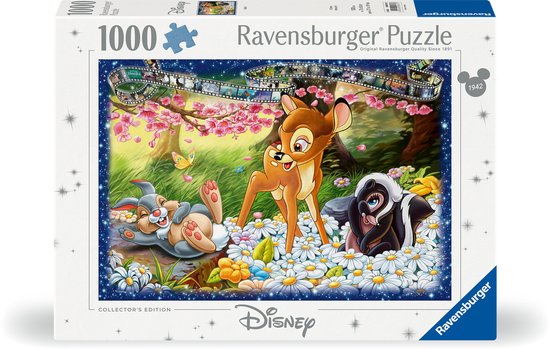 Ravensburger Disney 1000 stukjes Collector's Edition puzzeldoos met Bambi, Thumper en Flower.