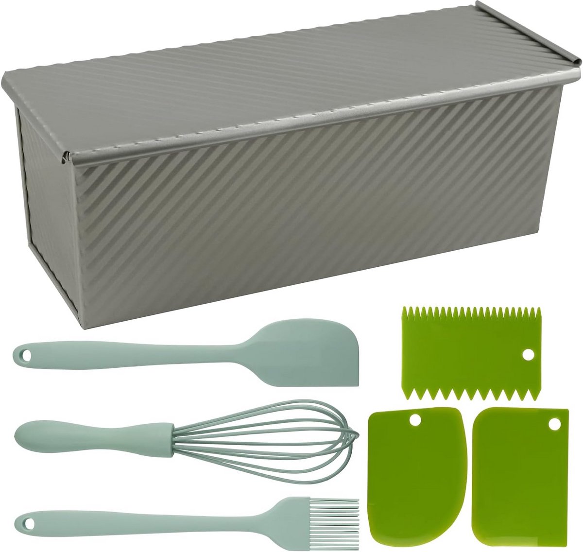 Broodpan met Deksel voor Thuiskoken en Bakken van Brood en Toast (Capaciteit 1,0 kg)