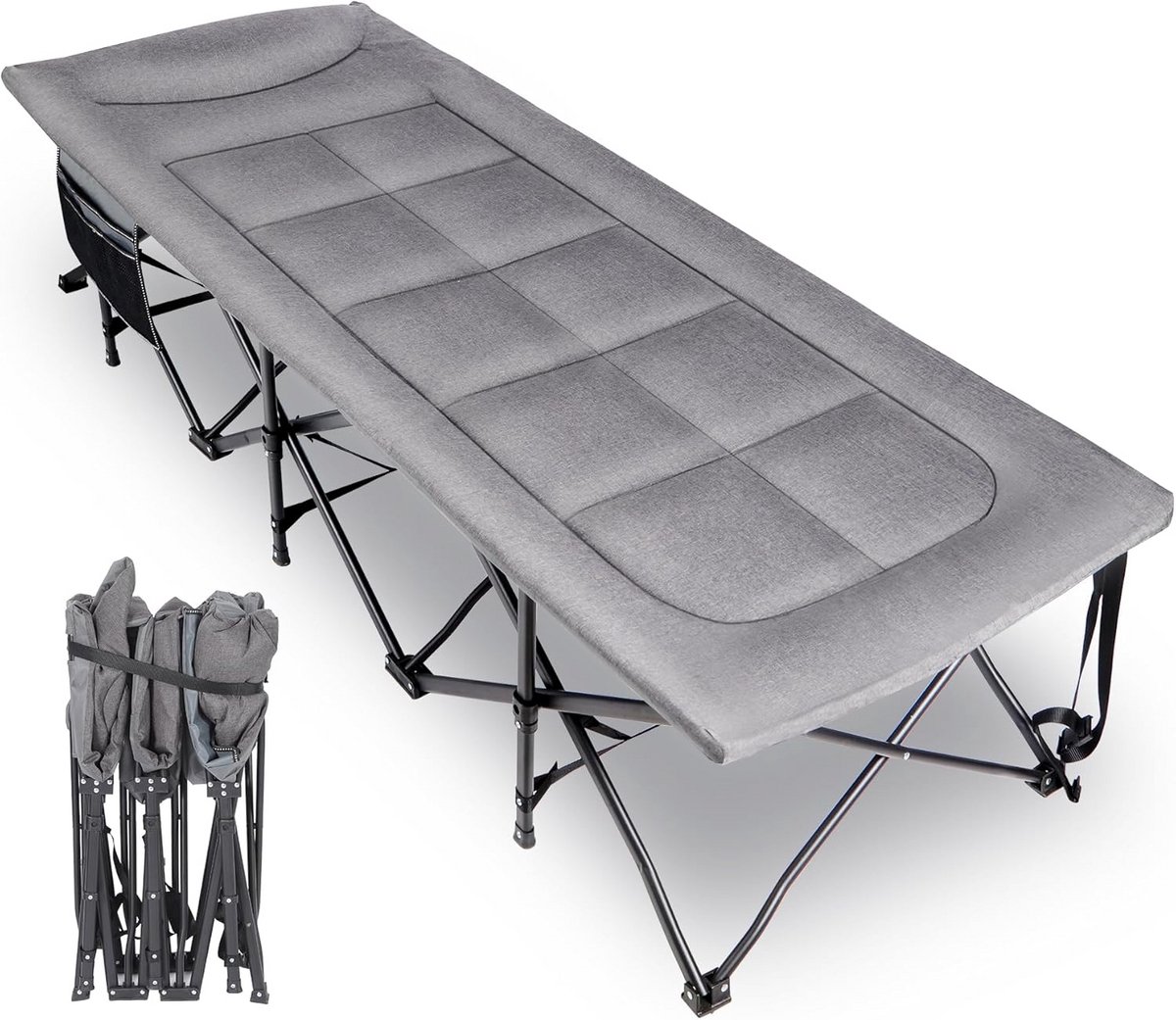 REDCAMP Vouwbed XXL - Opvouwbaar campingbed - 71 cm breed - 226 kg belastbaar