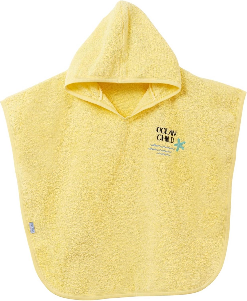 Zachte Katoenen Baby Poncho met Capuchon en Sterrenpatroon