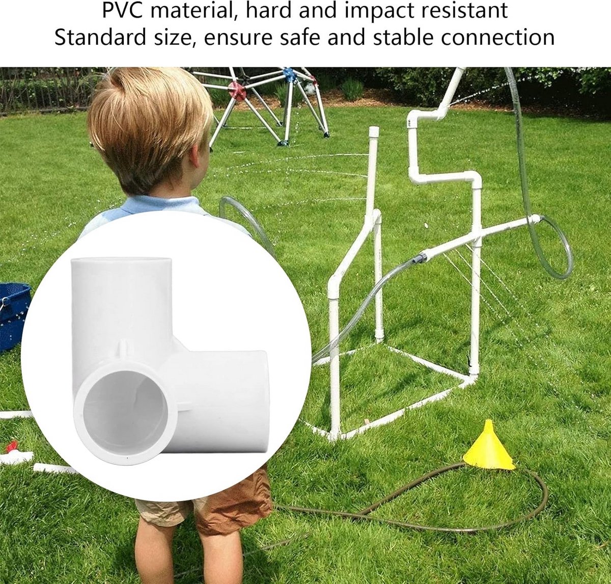 10x PVC 3-Weg T-Verbinders voor 20mm Buis - Hoekstukken voor DIY Constructie