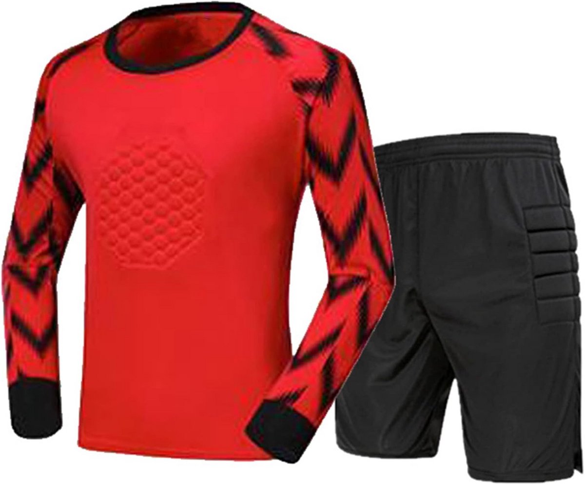 Voetbal Keepersset Jongens - Gevoerd Inclusief Shirt Lange Mouwen en Korte Broek