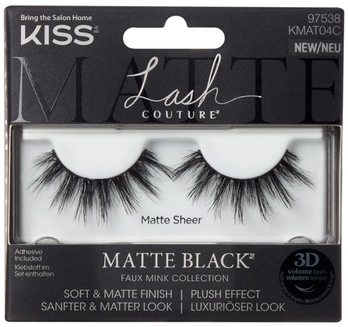 Matte Sheer Kiss - Nepwimpers - Zwart, Natuurlijk Uiterlijk