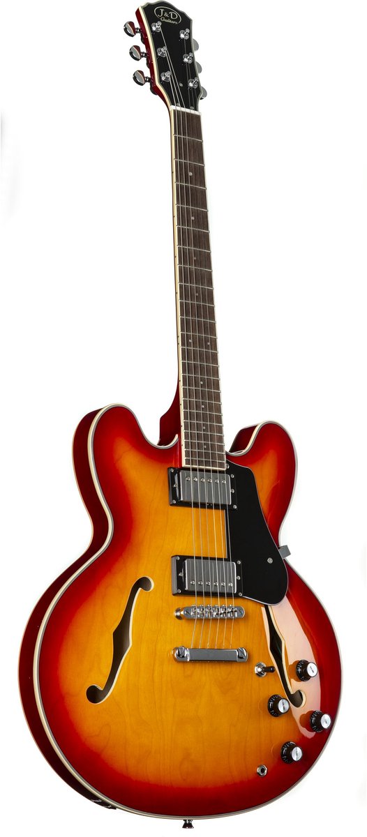 J & D SH-1 II Sunburst - Semi-akoestische gitaar