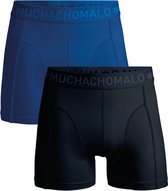 Twee Muchachomalo boxershorts, een in donkerblauw, de andere in zwart.