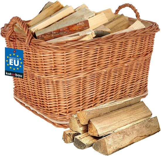KOTARBAU Panier Osier, 55x45 cm, Buche, Couleur Naturelle, Anse
