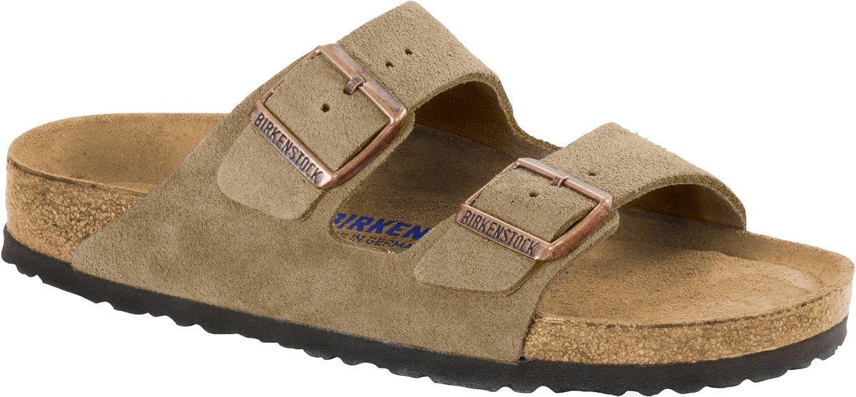 BIRKENSTOCK ARIZONA SOFT FOOTBED SUÈDE LEATHER NARROW- 4040714342580 Taupe