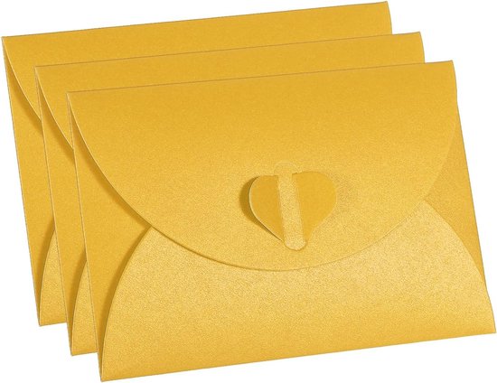 Gift Card Envelopes - Pack of 12 - Heart Clasp - Kleine Cadeaukaart ...