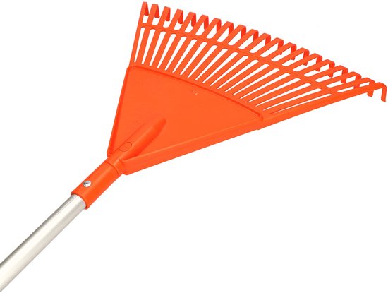 KOTARBAU® Bladhark, Tuinhark van Kunststof, 20 Tanden, Oranje- met Aluminium Steel, Gazonhark, Waaierbezem, Lichtgewicht Hark, Stevige Hark, van Merkloos	 — afbeelding 4