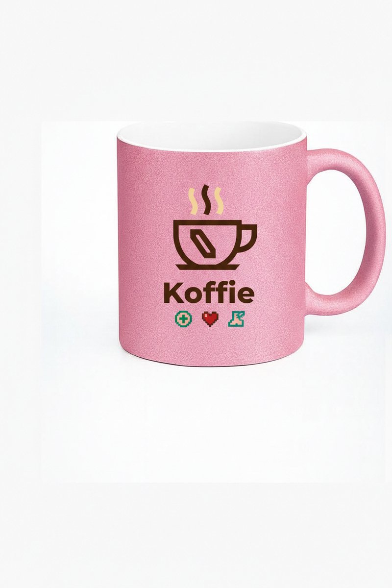 Koffie Mok - Pixel Art Design Koffie Liefhebber Cadeau