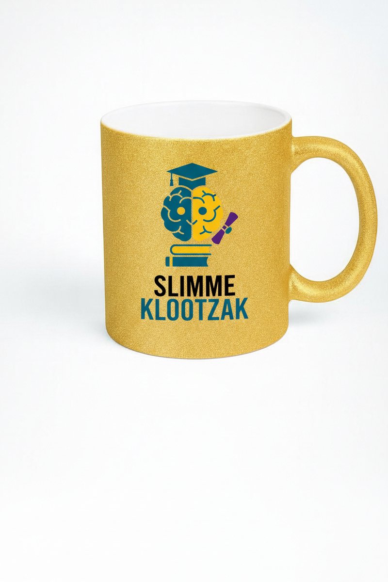 Slimme Klootzak Glitter Mok - Cadeau voor Slimmeriken