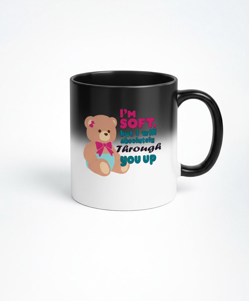 Magische Mok: I'm Soft Teddybeer - Kleurveranderende Koffiemok
