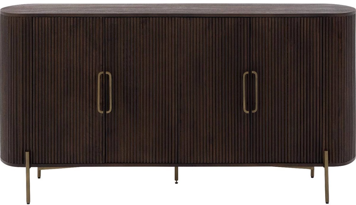 Goossens Dressoir Dagmar, 4 Deuren - Hout Bruin