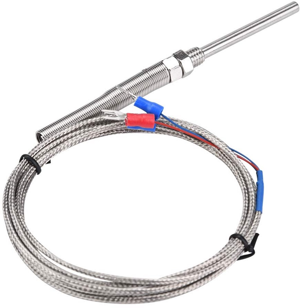 PT100 Thermokoppel Temperatuursensor met M8 Draad en 50mm Sonde 0-400°C