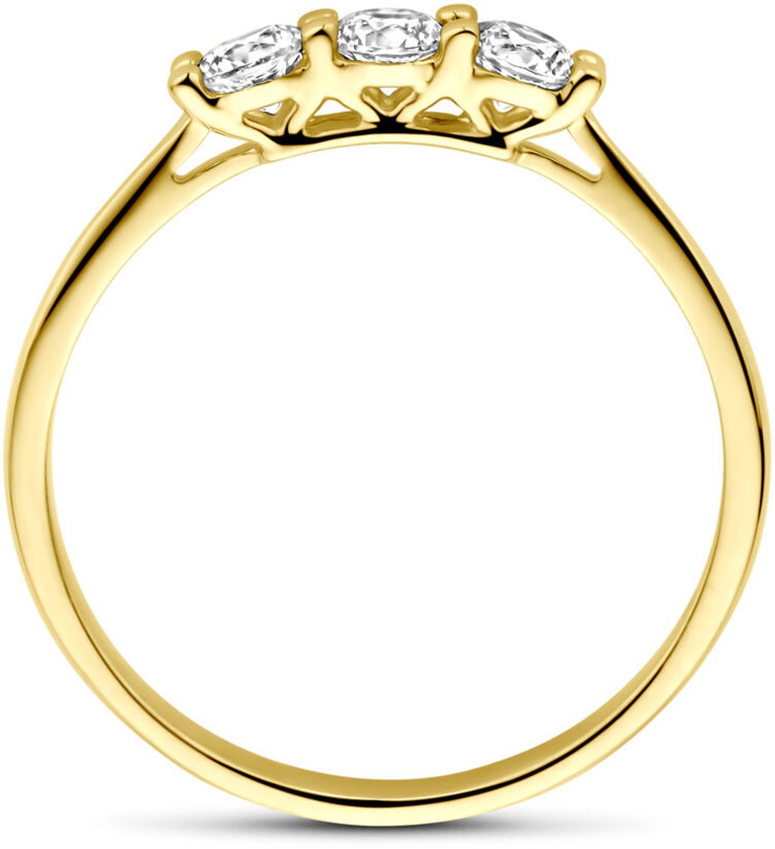 14K Geelgouden Ring met Zirkonia 4035029 – 3,5 mm