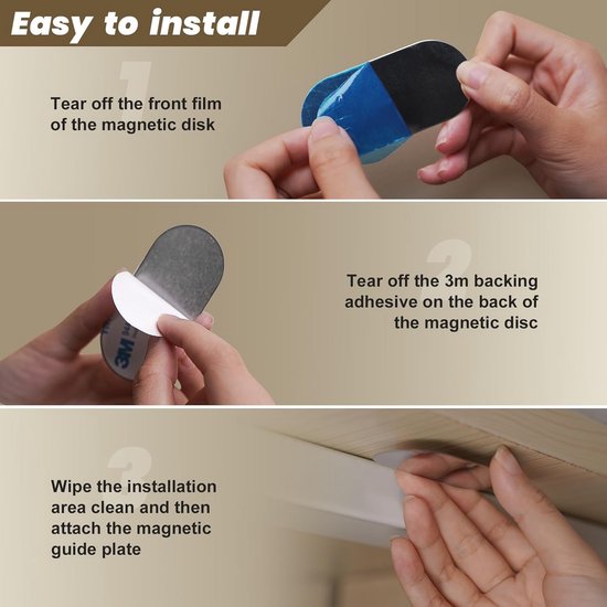 Oplaadbare LED Sensor Nachtlamp Tafelmodel met Sterke Magneet - Groen van Merkloos — afbeelding 5