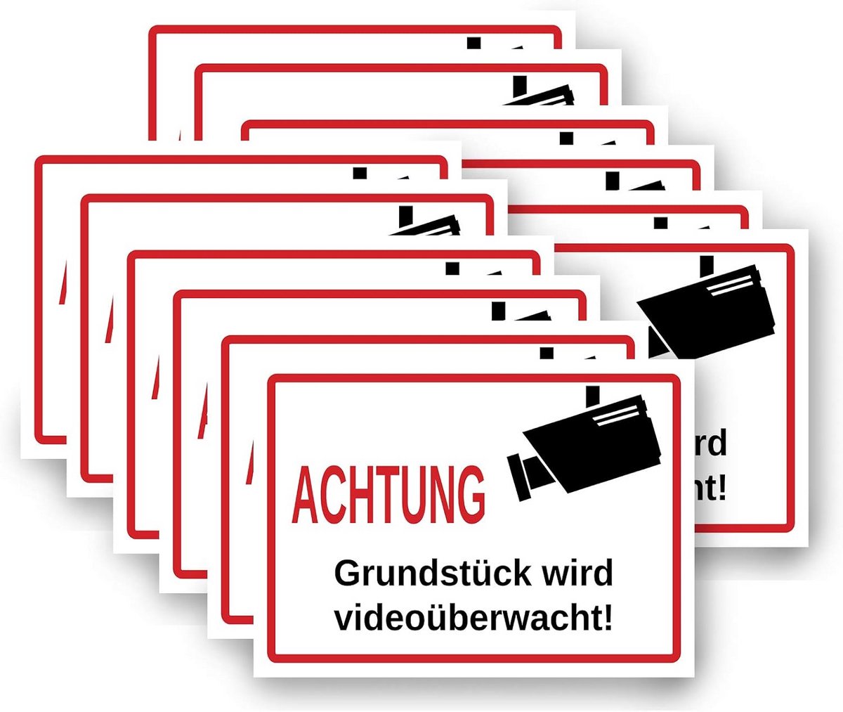 Hoogwaardige Aluminium Videobewaking Set met 12 Stickers