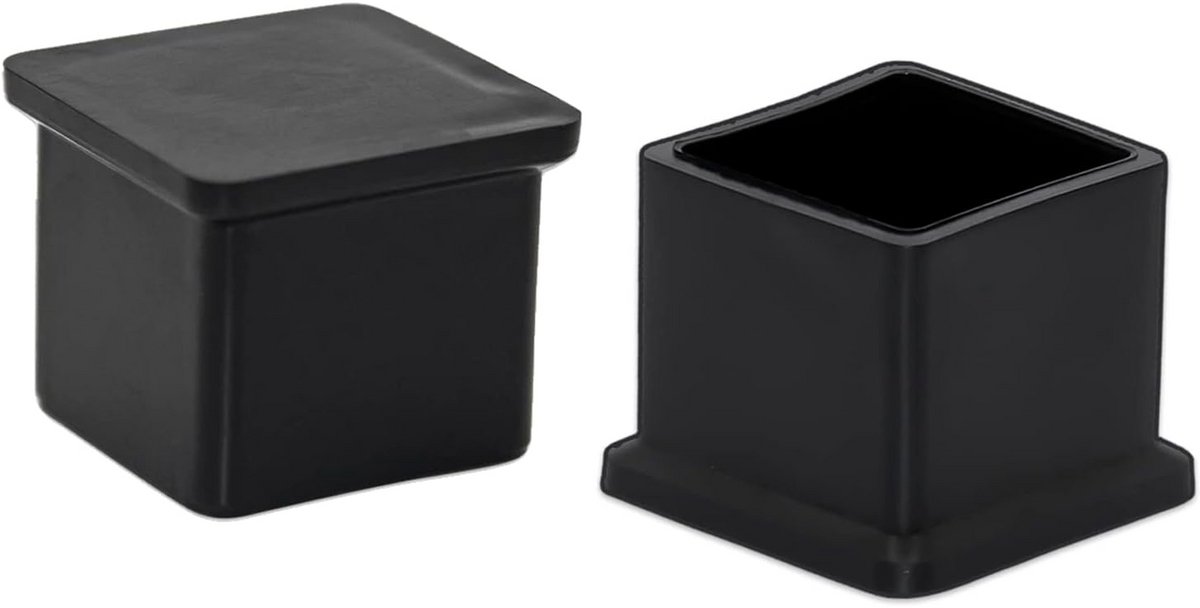 Vierkante Stoelpootdoppen PVC - Krasvrije Beschermers voor Tafels en Meubels (4 Stuks, 20x20mm)