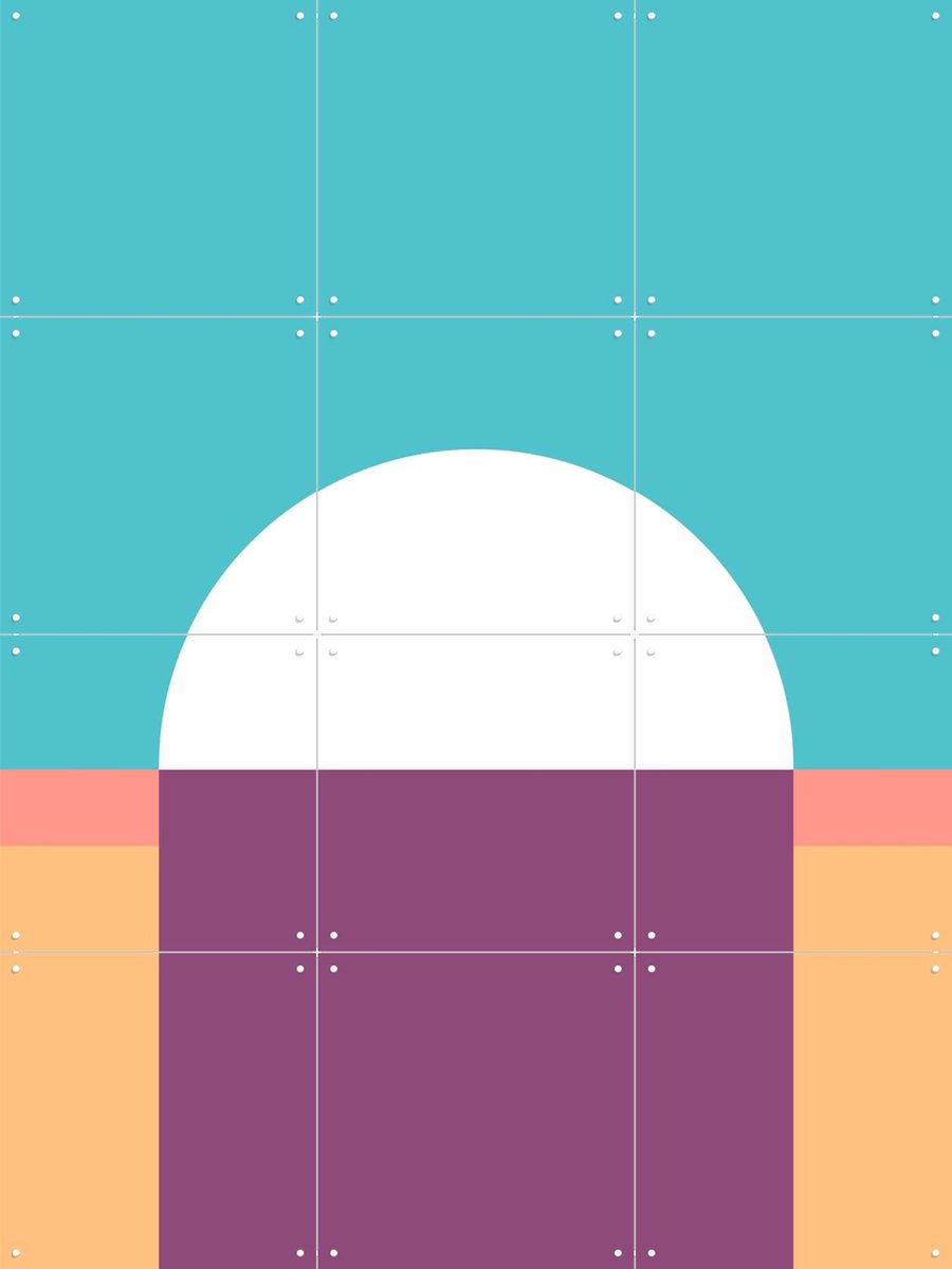 IXXI Many Shapes of... 1, Studio Kars + Boom - 60 x 80 cm - Gratis ophangtool - Grote wanddecoratie en posters - Abstract, Grafisch Ontwerp