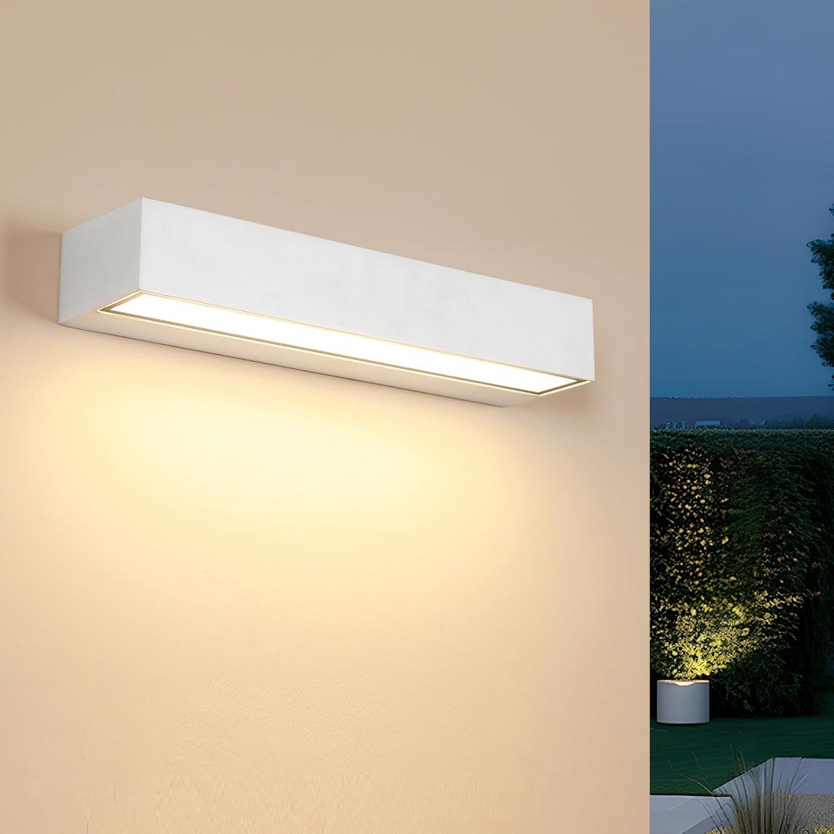 Moderne 16W LED Buiten- en Binnenwandlamp Wit IP65 Dimbaar Terras Tuin Verlichting