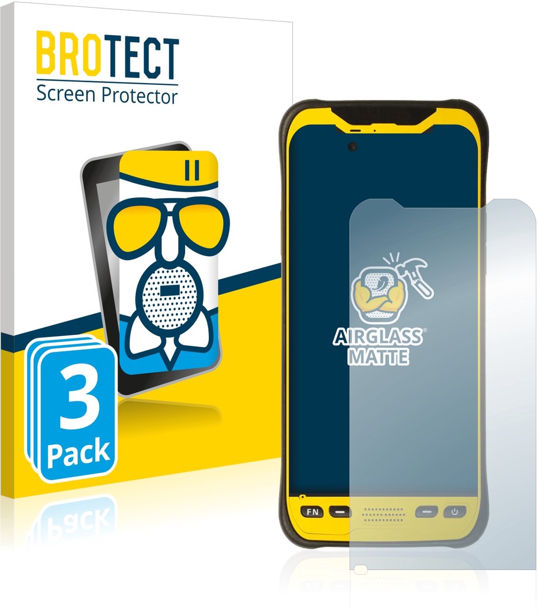 BROTECT - Screenprotector voor Trimble TDC600 - Folie Beschermfolie Beschermglas matte 3 Stuks