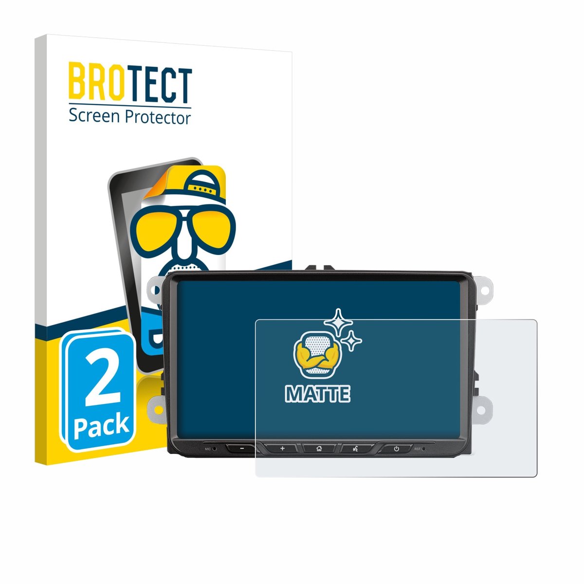 BROTECT - Screenprotector voor Zenec Z-E2065 - Folie Beschermfolie matte 2 Stuks