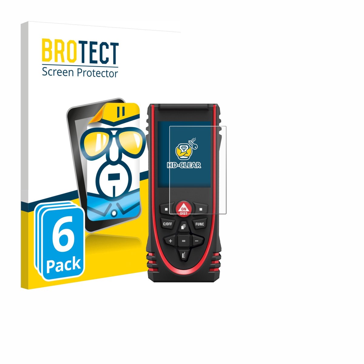 BROTECT - Screenprotector voor Leica DISTO X3 - Folie Beschermfolie transparant 6 Stuks
