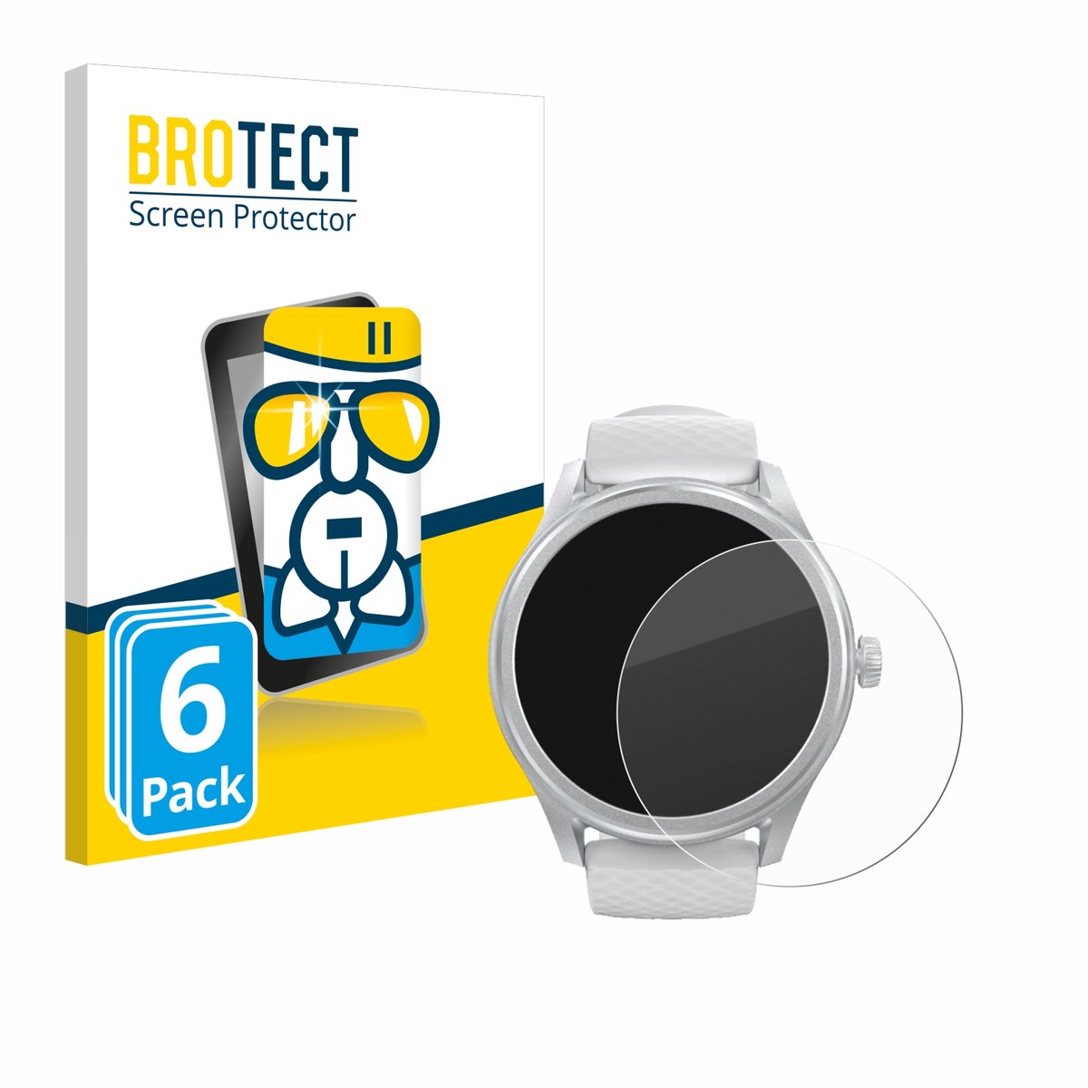 Screenprotector 6 Stuks voor Hama Smartwatch 5010 Beschermglas transparant