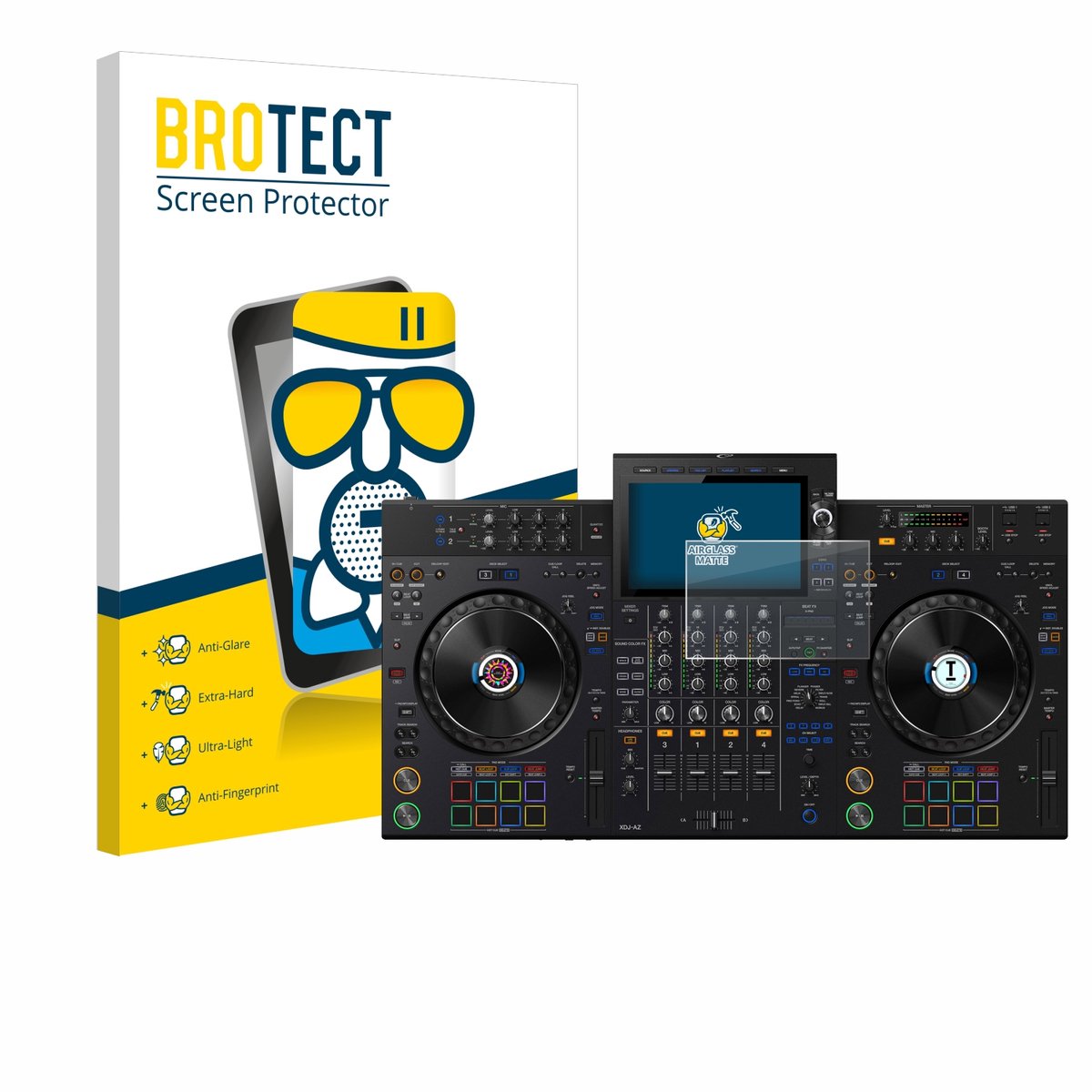 BROTECT - Screenprotector voor AlphaTheta XDJ-AZ - Folie Beschermfolie Beschermglas matte