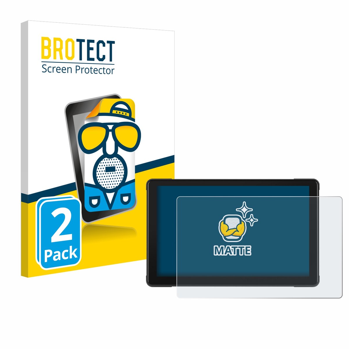 BROTECT - Screenprotector voor Podofo Motorrad Carplay 7" - Folie Beschermfolie matte 2 Stuks