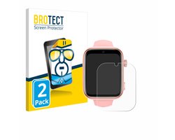 BROTECT - Screenprotector voor Akumaka 4G Kids Smartwatch - Folie Beschermfolie transparant 2 Stuks