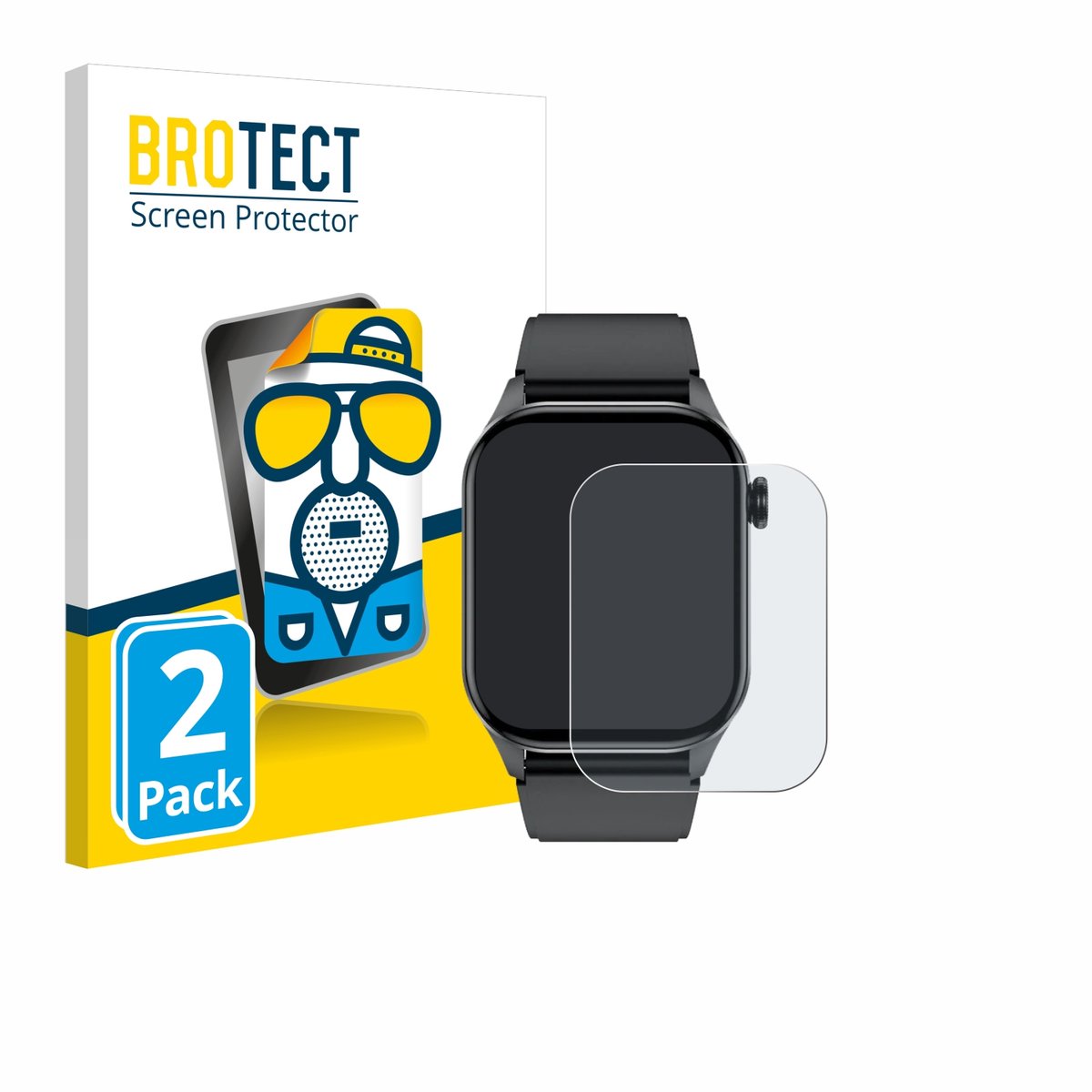 BROTECT - Screenprotector voor Smartwatch T98 2.04" - Folie Beschermfolie matte 2 Stuks