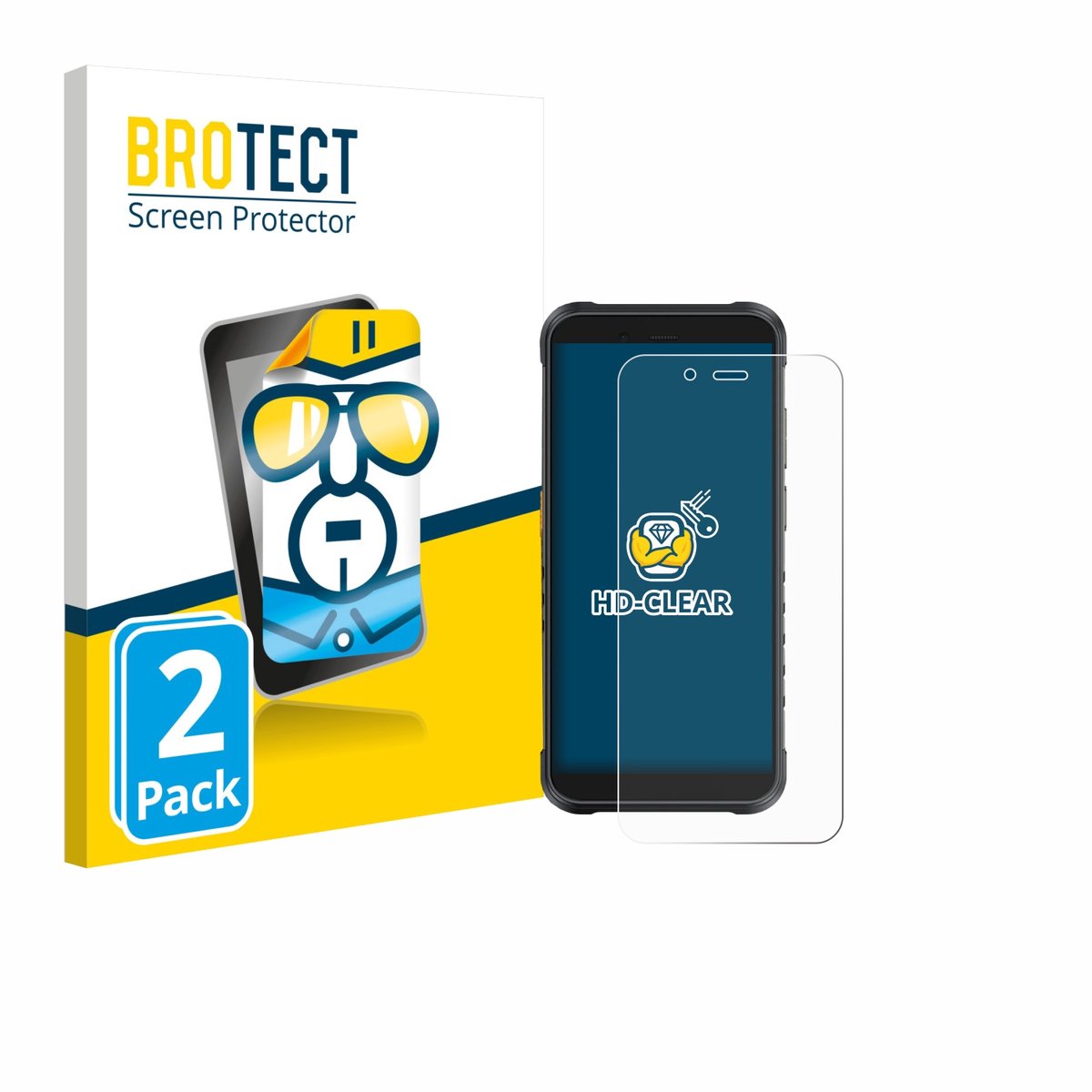 BROTECT - Screenprotector voor Ulefone RugKing - Folie Beschermfolie transparant 2 Stuks