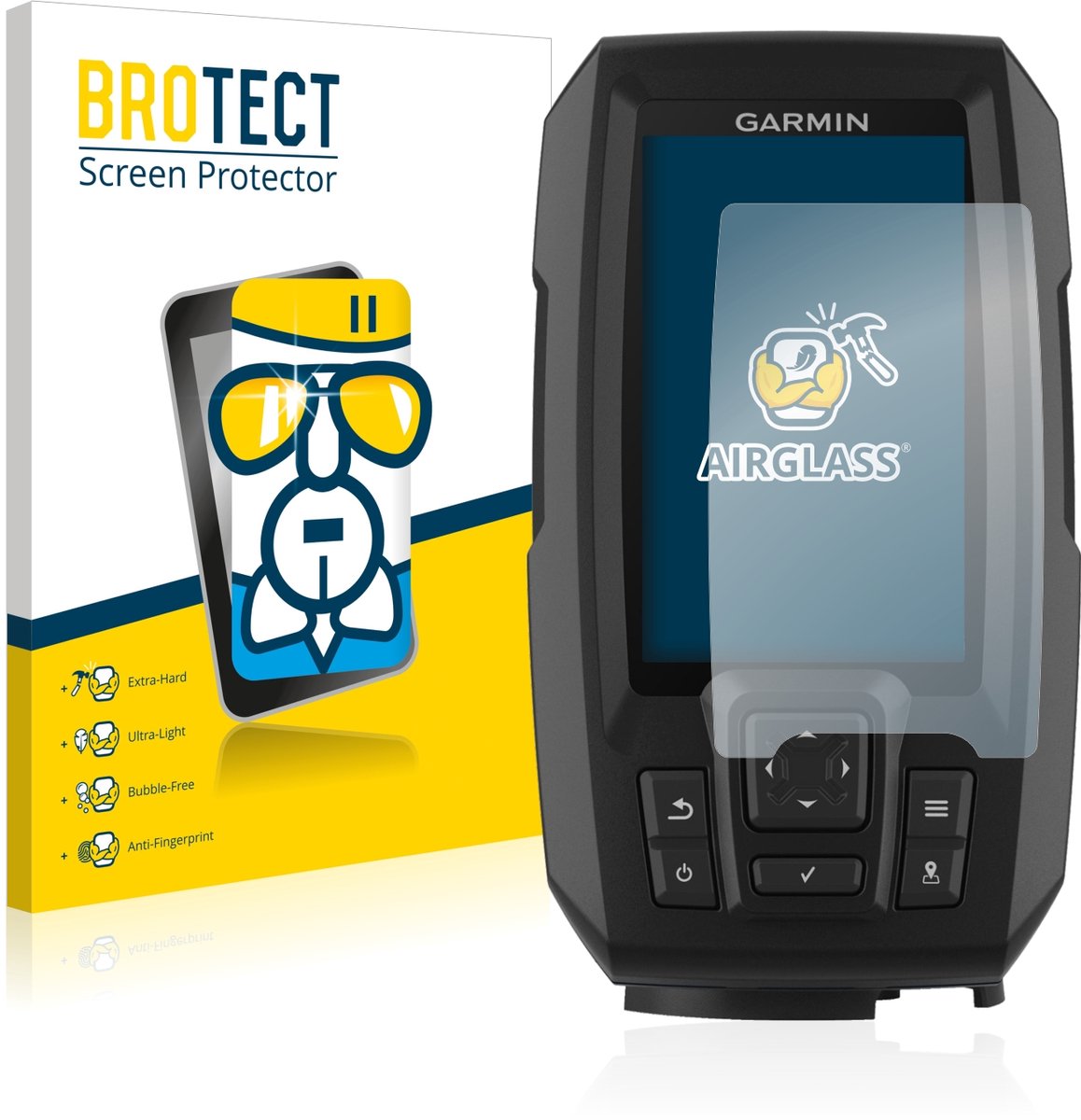 Screenprotector voor Garmin Striker Plus 4 Beschermglas transparant