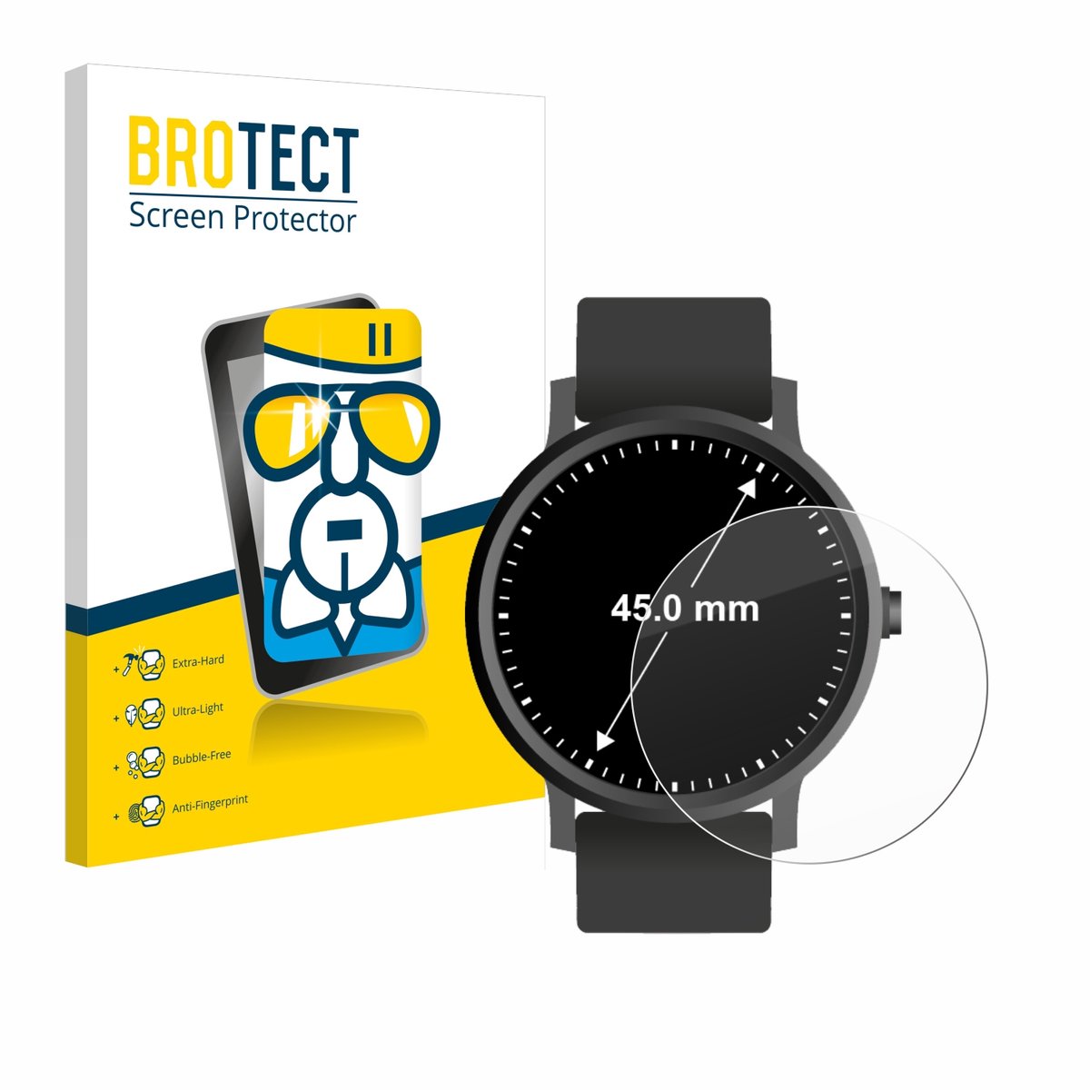 Screenprotector voor Horloges (Rond, ø: 45 mm) Beschermglas transparant