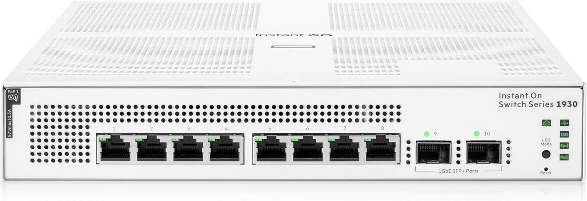 10-poorts Gigabit PoE+ Smart Switch met 2 SFP poorten voor MKB