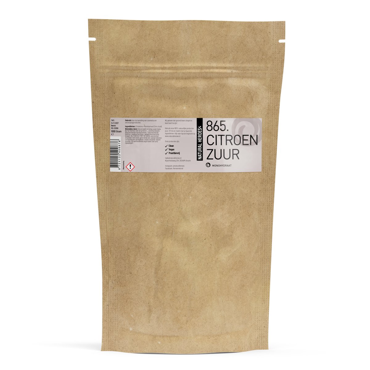 Natural Heroes - Citroenzuur Monohydraat 5000 Gram
