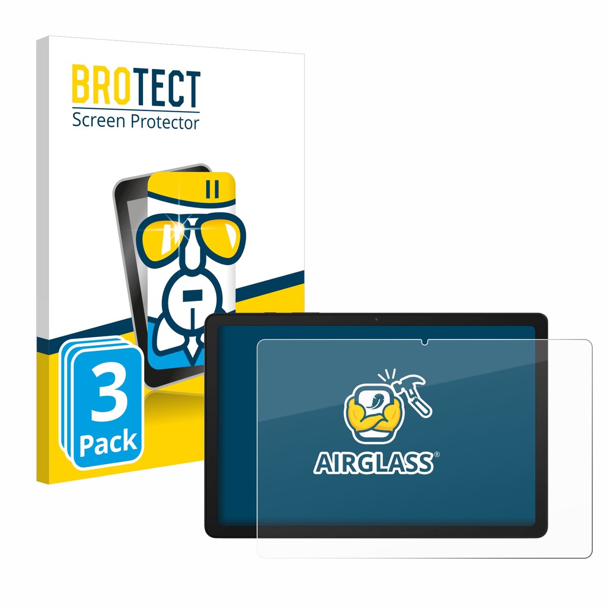 Screenprotector 3 Stuks voor Samsung Galaxy Tab A9 Plus 5G Beschermglas transparant