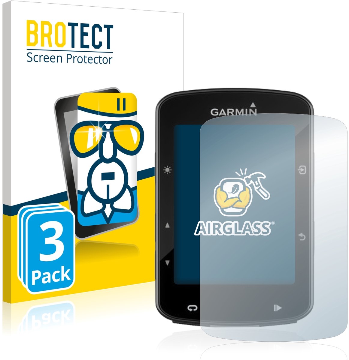 Screenprotector 3 Stuks voor Garmin Edge 520 Plus Beschermglas transparant