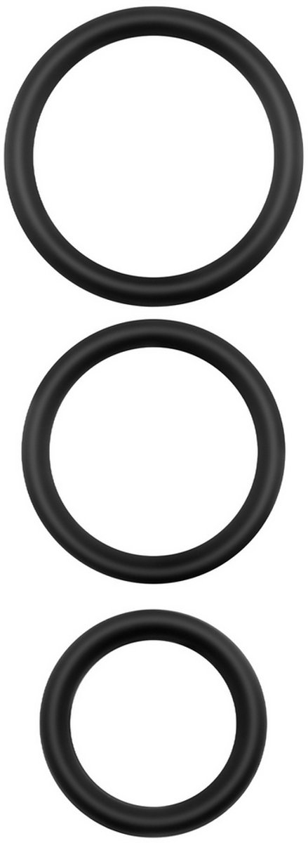Bandoleros - Siliconen Cockring Set - Zwart