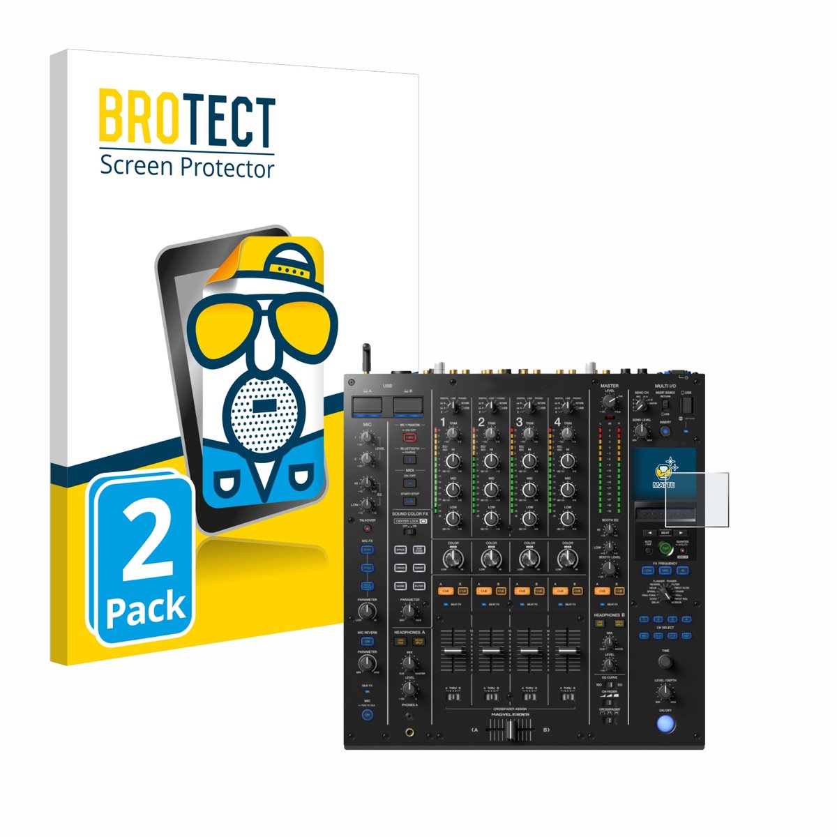 BROTECT - Screenprotector voor Pioneer DJM A9 - Folie Beschermfolie matte 2 Stuks