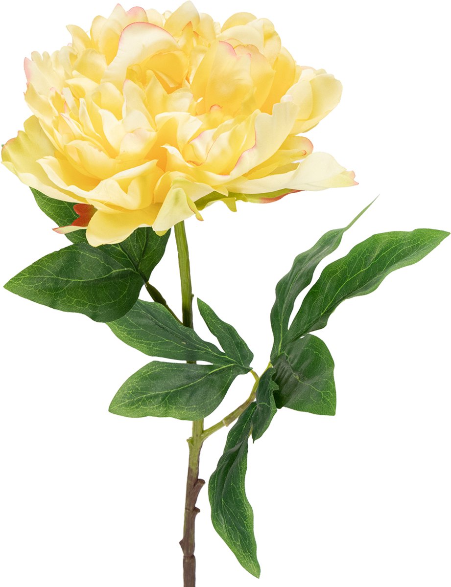Viana Kunstmatige pioenroos met grote bloem voor een tijdloze bloemendecorat Geel